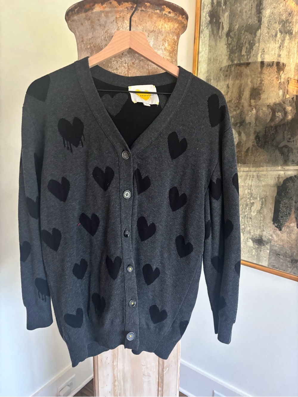 Kerri Rosenthal Black Heart Cardigan